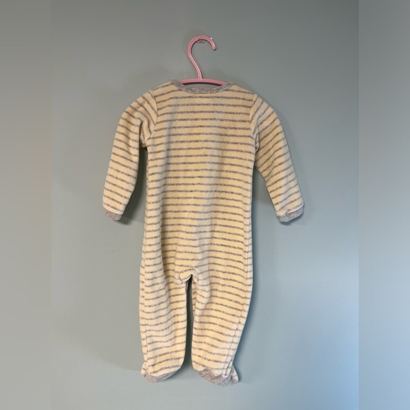 Absorba Light Yellow & Grey 3 Bear Snap Close Footie Pajama, Baby Size 6-9month - Picture 8 of 10